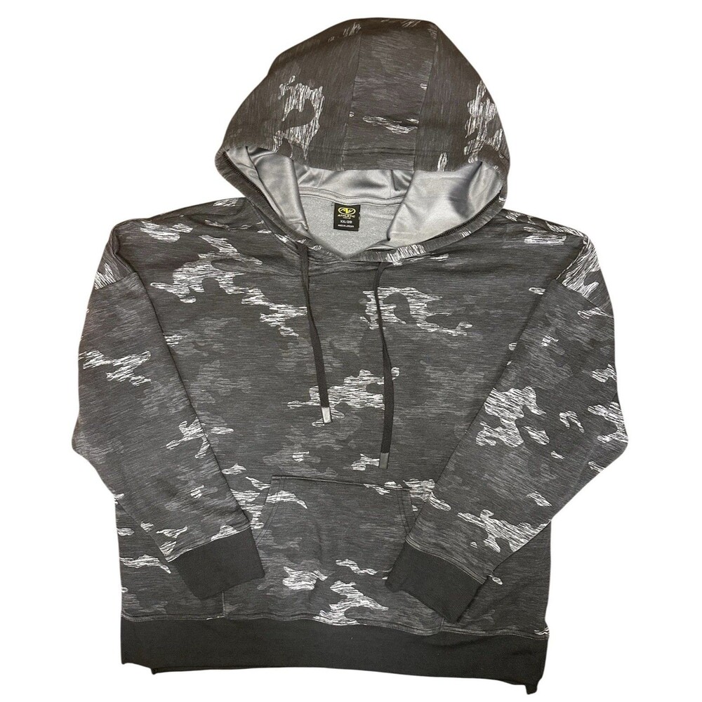 Athletic Works Gray Camo Pullover Hoodie XXL (20) Made in Jordan Casual